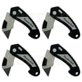 thumbnail image 2 of Lightweight Heavy Duty Pocket Knife Retractable Blade ABS Folding Safety  Utility Box Cutter with Lock Release - 4 Pack Black Color, 2 of 5