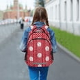 thumbnail image 5 of ALAZA Baseballs on Red Backpack Elementary School Bag Bookbag Travel Rucksack, 5 of 7