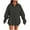 Gray, variant on Otntypg Oversized Athletic Sweatshirts for Women Teen Girls Fall Casual V Neck Long Sleeve Basic Collared T-Shirts Loose Comfy Baggy Pullover Tops with Pockets Army Green XXL