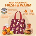 thumbnail image 5 of Christmas Corgi Insulated Lunch Bag for Women & Adults,Large Portable Soft Cooler Lunch Bag,Thermal Food Storage Tote with Pearl Cotton,8.66L,8.75x5.75x9.5 Inch, 5 of 6