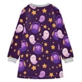 thumbnail image 6 of Girls' long-sleeved dress Light Ball Ghost Star Girls' A-line dress with ribbed cuffs Soft and comfortable, 6 of 6