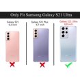 thumbnail image 3 of Compatible Samsung Galaxy S21 Ultra Étui avec Support Rotatif à 360° Intégré Supporte Support Magnétique pour Voiture Mince Antichoc pour Samsung Galaxy S21 Ultra-Rouge, 3 of 7