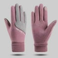 thumbnail image 4 of Dyfzdhu Women Winter Fleece Thickening Elastic Edge Cold Proof Outdoor Driving Riding Sports Non Slip Touched Screen Gloves Unisex Purple, 4 of 4