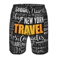 thumbnail image 4 of Kdxio Travel Pattern Mens Casual Shorts - Drawstring Summer Beach Sports Shorts for Men, 4 of 9