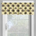 thumbnail image 2 of Ambesonne Cartoon Valance Pack of 2, Cake Slices on Pale Yellow, 42"X12", Yellow Multicolor, 2 of 5