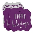 thumbnail image 3 of Inkdotpot Real Silver Foil Bracket Shape Paper Hang Tags Happy Holiday Favor Tags Pack Of 100, 3 of 7