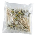 thumbnail image 2 of 100x Disposable Food Forks Decorative Sticks Handmade Bamboo Hamburger Pattern for Cupcake Salad Muffin Dessert Festival, 2 of 8