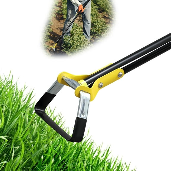 Adjustable Heavy-Duty Garden Hula Hoes, Long Handle Scuffle Hula Hoe for Efficient Weeding and Gardening, 30-54 Inch Loop Stirrup Design (4.5 FT)
