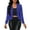 Blue, variant on Bolero Cardigan for Women Sheer Lace Open Front Shrug Loose See Through Long Sleeve Cover Ups
