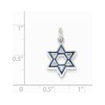 thumbnail image 3 of Sterling Silver Enameled Blue Star of David Charm Pendant, 3 of 4