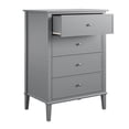 thumbnail image 2 of BOWERY HILL Mid Century 4 Drawer Chest Dresser in Gray, 41.3”H x 29.7”W x 19.7”D, 2 of 8