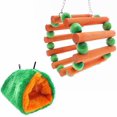 thumbnail image 1 of Bird Toys Bird Triangular Hanging Nest Toy Round Colorful Bead Parrot Swing Toys for Cockatiel Parrots Budgerigar Parakeet, 1 of 7