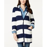 Tommy Hilfiger NEW Blue White Womens Size Large L Cardigan Sweater
