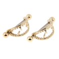 thumbnail image 1 of 1 Par de Accesorios para de Pezón para Mujer, para Pezón, Joyería No Perforante con Tornillos Oro Jinwen Anillo de pezón con dientes de calavera, 1 of 7