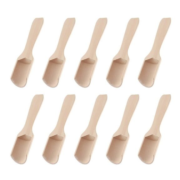 GETAJGHSD 10Pcs Small Scoops for Food and Powder with Material in Beige