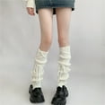 thumbnail image 5 of Milue Cute Leg Warmers Knit Flared Leg Sleeves Goth Baggy Cuffs Ankle Heap Socks, 5 of 10