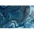 thumbnail image 2 of Art.com Marbled Blue and Golden Abstract Background. Liquid Marble Pattern Art Print by Ana Babii, 36" x 24", 2 of 4