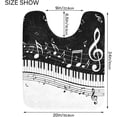 thumbnail image 5 of Coolnut Keys Musical High Absorbent U-Shaped Contour Toilet Rugs Machine Washable,24"x20", 5 of 7