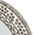 thumbnail image 2 of A&B Home  Black and White Round Capiz Framed Mirror with Beveled Glass, 2 of 10