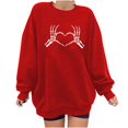 thumbnail image 1 of Blusa informal de moda con cuello redondo y manga larga para mujer con estampado de Halloween Pompotops FGAJ9320, 1 of 4