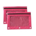 thumbnail image 1 of Carpeta de tela con ojales B5 de 2 piezas Bolsa de almacenamiento para oficina con tres agujeros y organizador de bolígrafos con cremallera Solución práctica y duradera para guardar documentos, 1 of 9