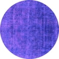 thumbnail image 1 of Ahgly Company Indoor Round Abstract Purple Modern Area Rugs, 6' Round, 1 of 4