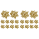 thumbnail image 1 of Flor de Pascua artificial con purpurina de 5,51 pulgadas para decoración de árbol de Navidad, 10 Uds. Dorado, 1 of 2