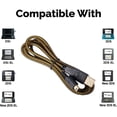 thumbnail image 4 of HAHDAXIA Premium Upgraded High-Speed USB Power Charging Cable for Nintendo New 3DS XL / 3DS XL / New 3DS / 3DS / New 2DS / 2DS XL / 2DS / DSi XL / DSi Game Console Gamer Gold Edition (5ft / 1, 4 of 7