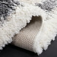thumbnail image 5 of SAFAVIEH Fontana Shag Damian Bordered Plush Area Rug, Ivory/Grey, 5'3" x 7'6", 5 of 8