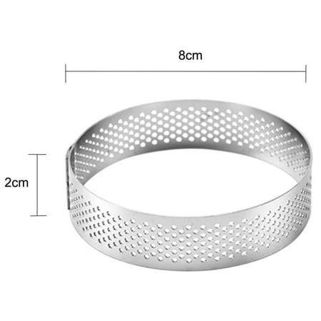

[Big Clear!]Round With Hole Breathable French Style Mousse Cake Ring Kitchen Baking Tool