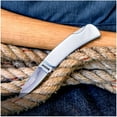 thumbnail image 6 of STARLIGHT- Pocket Knife Small Silver 3-1/2" Lockback Smooth Handle Engravable Wedding Gift, 6 of 6