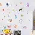 thumbnail image 1 of Adhesivos de pared con dibujos animados de animales marinos, tortuga, pulpo, caballito de mar, 1 of 4