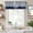 Blue, variant on Navy Blue Anchor Farmhouse Short Window Curtain Valances, Nautical Coastal Abstract Art Rod Pocket Kitchen Valances for Living Room Bedroom Bathroom Cafe 42" x 12"