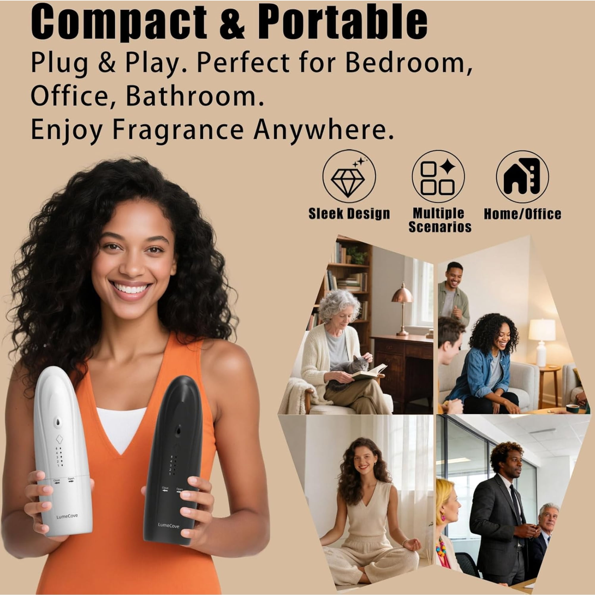 Lumecove AE20W Home Use Scent Diffuser Plug-In, Silent, Waterless