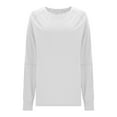 thumbnail image 3 of BLVB Sweatshirt for Women Crewneck Raglan Long Sleeve Side Split Tops Casual Solid Color Loose Pullover Shirts Fall Clothes, 3 of 6