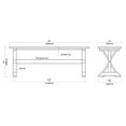 thumbnail image 3 of Pemberly Row Contemporary Backless Dining Bench Antique White Finish, 3 of 8