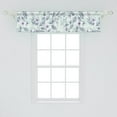thumbnail image 2 of Spring Window Valance, Floral Theme Leaves Flowers Repeating Ornament in Watercolor Style, Curtain Valance for Kitchen Bedroom with Rod Pocket, 54" X 18", Blue Grey and Pale Lavender, by Ambesonne, 2 of 2