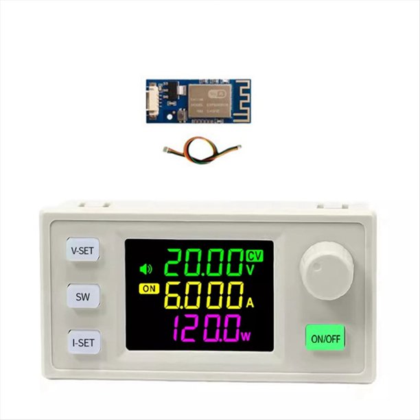 Fuente de Alimentación Regulada CC SK120X CNC + Módulo WIFI. Banco Elevador CC-CC de 6-36 V A 0-36 V, 120 W, Convertidor Estabilizado por USB.