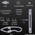 thumbnail image 2 of Outdoor Stainless Steel Survival Tool Fishing Hook Card Portable Fishing Multifunction Tool Card for Camping He Qiyong unisex, 2 of 2