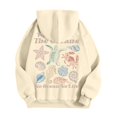thumbnail image 4 of Women's Hoodies Sweatshirts Women's Letter Print Fashion Loose Top Casual Hoodie Beige S, 4 of 5