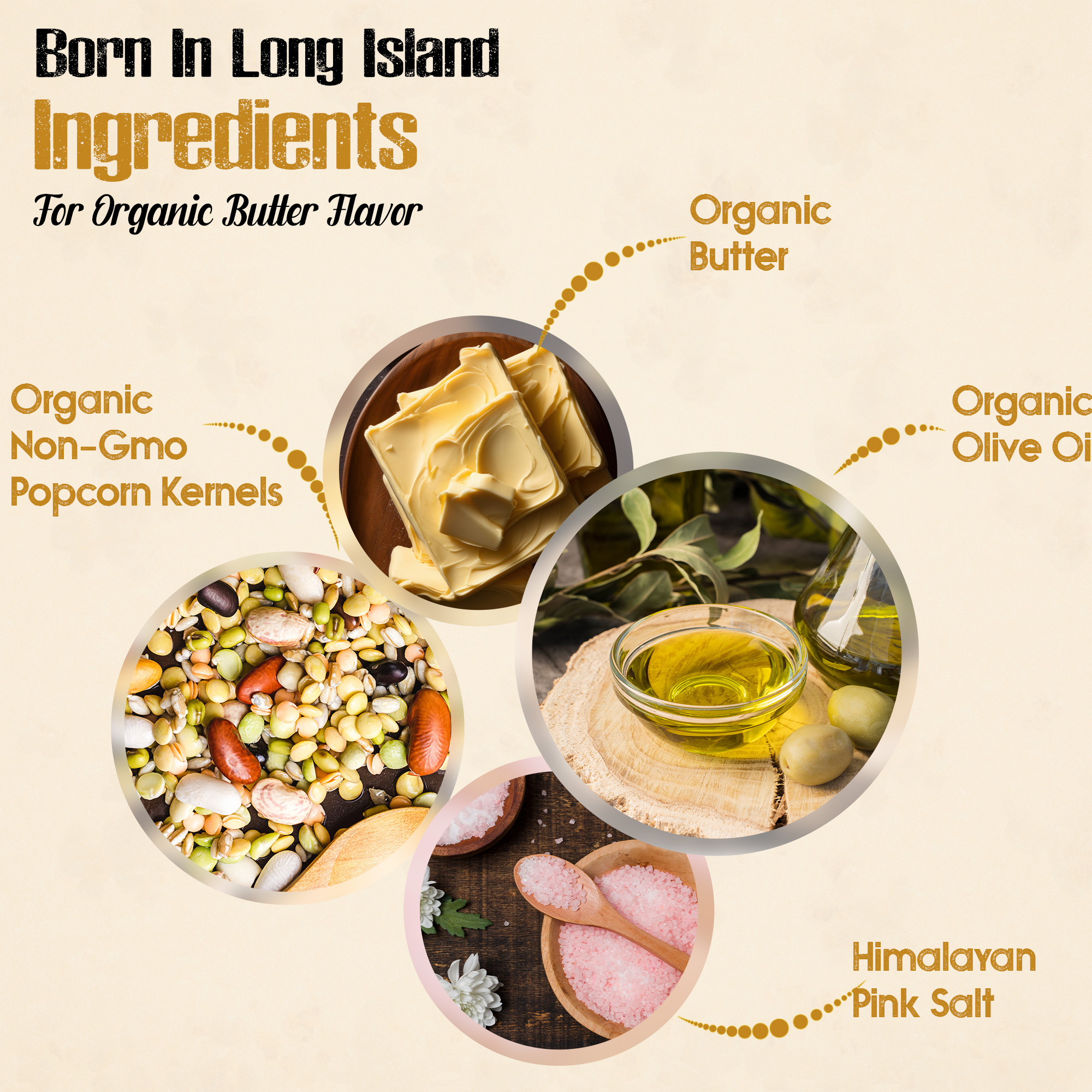 Born in Long Island Popcorn | Variety Pack (pack of 3), 5 oz | Gluten Free, Non-GMO, Preservative Free, Organic Ingredients.