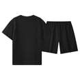 thumbnail image 6 of hotojiny Mens Short Sets Tracksuit 2 Piece Outfits Casual Summer Fashion Short Sleeve T Shirt and Textured Shorts for Workout(Black,Small), 6 of 6