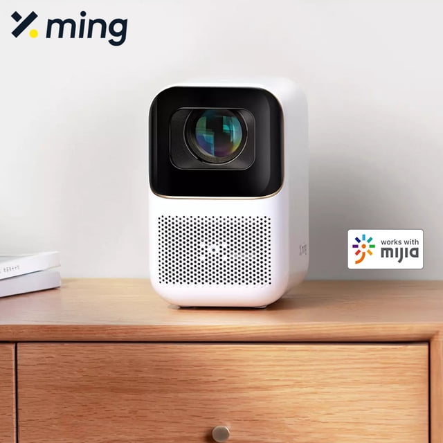 Proyector Xiao Ming Q1 PRO,Corrección automática omnidireccional|Habla de campo lejano|500ANSI Lúmen XMING Proyector