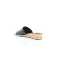 thumbnail image 7 of Sam Edelman Valery Black Leather Slip On Slide Square Toe Mule Wedge Sandals (Black, 6), 7 of 7