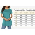 thumbnail image 7 of Fantaslook Short Sleeve T Shirts for Women Crew Neck Side Split Tunic Tops Casual Summer Shirts, 7 of 7