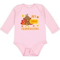 thumbnail image 3 of Inktastic My First Thanksgiving with Turkey and Leaves Boys or Girls Long Sleeve Baby Bodysuit, 3 of 5