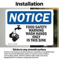 thumbnail image 2 of (2 Pack) Food Safety Warning Wash Hands Sign, 2 of 6