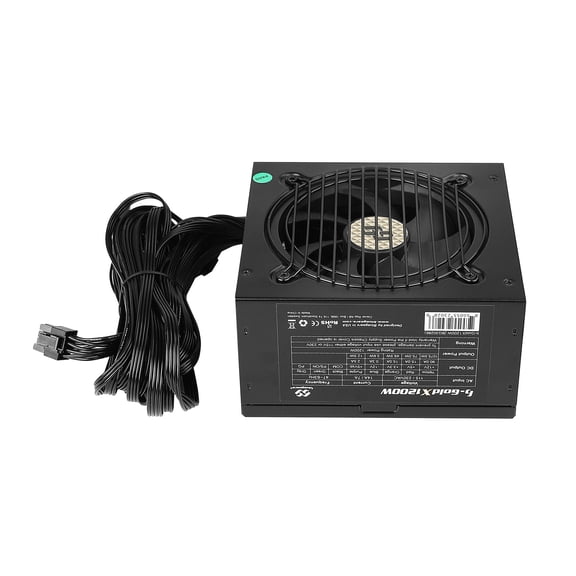 Bluegears b-GoldX 1200W Semi Modular ATX 3.1, PCIe 5.1, 12VHPWR GPU Connector, 80  Gold Efficiency Equivalent with APFC, OPP, SCP, OVP, UVP, OCP, SPD ATX Power Supply.