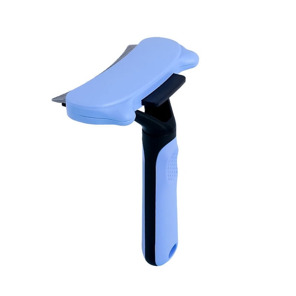 Blue (L 15.5*11.5) Dog Brush, Dog Grooming Comb, Cat Comb, Pet Hair Removal Brush, Grooming Supplies, Reduces Long and Short Hair by Up to 95%, Rabbit Comb