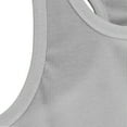 thumbnail image 3 of Sakmal Tank Tops Men Gray Crew Neck Gray Breathable Camisole Muscle Solid Workout Tunic Tops, 3 of 7